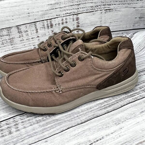 Skechers Mens Relaxed Fit Elent Arven Shoes Brown sz 8